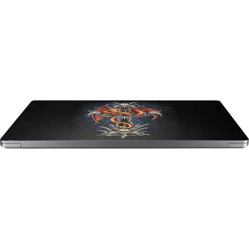 Gothic Dragon & Skull Cross by Sarah Richter Universal Laptop 16.6in (13.4 x 9.7in) Skin
